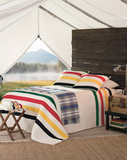 ADDITIONAL VIEW OF GLACIER NATIONAL PARK PIECED QUILT SET IN MULTI image number 4