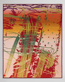 ALTERNATE VIEW OF CHIHULY BLANKET #24 IN GREEN/RED/GOLD image number 2