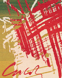 ALTERNATE VIEW OF CHIHULY BLANKET #24 IN GREEN/RED/GOLD image number 3