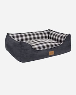 CHARCOAL OMBRE PLAID KUDDLER DOG BED IN SIZE MEDIUM image number 1