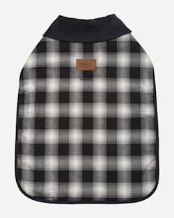 MEDIUM PLAID DOG COAT IN CHARCOAL OMBRE image number 2