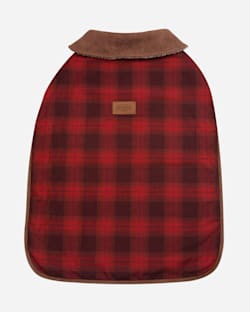 ALTERNATE VIEW OF RED OMBRE PLAID DOG COAT image number 2