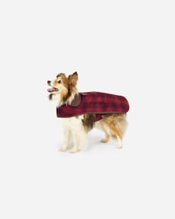 RED OMBRE PLAID DOG COAT IN SIZE SMALL image number 6