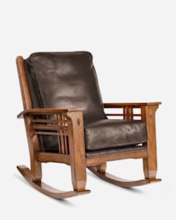 STAGECOACH LEATHER ROCKER IN STAGECOACH CHOCOLATE image number 1