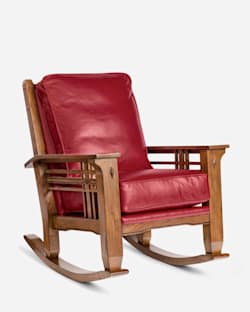 STAGECOACH LEATHER ROCKER IN STAGECOACH RED image number 1