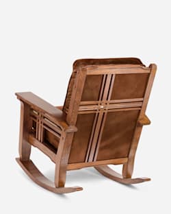 ADDITIONAL VIEW OF STAGECOACH LEATHER ROCKER IN SADDLE BROWN image number 2