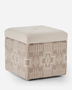 FANNIE KAY STORAGE OTTOMAN IN HARDING NATURAL/DOE image number 1