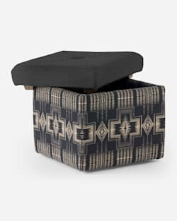 ADDITIONAL VIEW OF FANNIE KAY STORAGE OTTOMAN IN CHARCOAL/HARDING BLACK image number 2