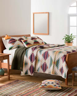 ADDITIONAL VIEW OF FALCON COVE COVERLET SET IN TAN MULTI image number 4