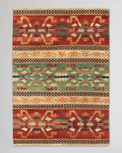 ANAZAZI HANDMADE RUG IN GREEN/RED image number 1