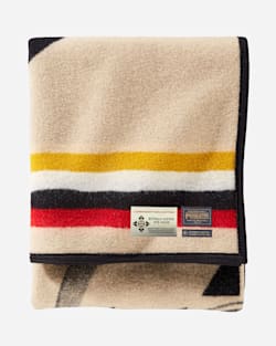 ALTERNATE VIEW OF BUFFALO NATION BLANKET IN TAN image number 3
