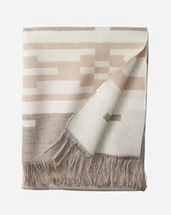 ALTERNATE VIEW OF SANDHILLS FRINGED THROW IN CREAM image number 3