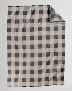 ROB ROY ORGANIC COTTON BLANKET IN CREAM/SLATE image number 1