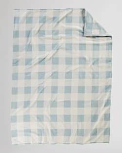 ROB ROY ORGANIC COTTON BLANKET IN CREAM/SHALE image number 1