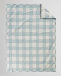 ALTERNATE VIEW OF ROB ROY ORGANIC COTTON BLANKET IN CREAM/SHALE image number 2