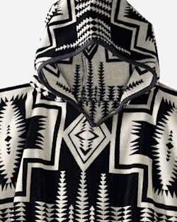 ALTERNATE VIEW OF HARDING TWEEN HOODED TOWEL IN BLACK image number 2