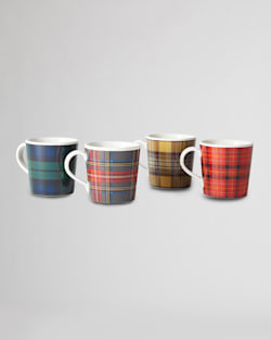 TARTAN TAPERED MUGS, SET OF 4 IN MULTI image number 1