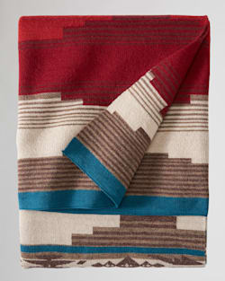 ALTERNATE VIEW OF ALAMOSA KNIT THROW IN RED image number 3