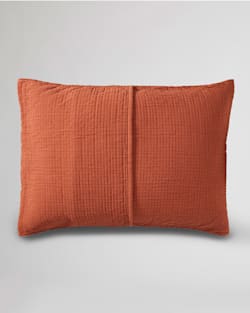 ALTERNATE VIEW OF ECHO BLUFF COTTON MATELASSE SHAM IN COPPER image number 2