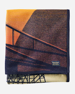 ALTERNATE VIEW OF BRIDGE CITY BLANKET IN COPPER MULTI image number 3