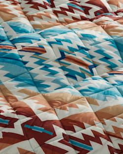 ALTERNATE VIEW OF PACKABLE THROW IN AQUA PAGOSA SPRINGS image number 2