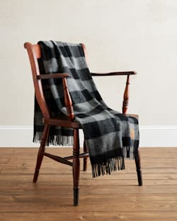 ALTERNATE VIEW OF MOTOR ROBE THROW WITH LEATHER CARRIER IN ROB ROY CHARCOAL image number 4