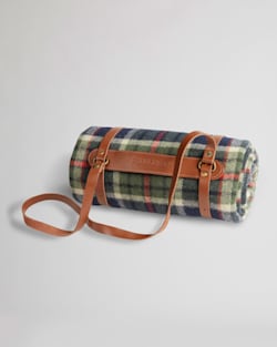 ALTERNATE VIEW OF MOTOR ROBE WITH LEATHER CARRIER IN TABOR PLAID image number 3