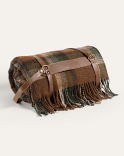 MOTOR ROBE THROW WITH LEATHER CARRIER IN REDWOOD image number 1