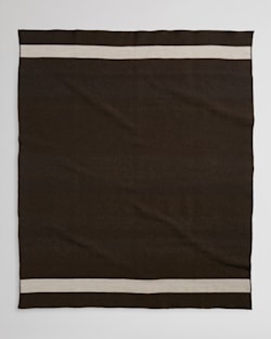 ALTERNATE VIEW OF BRIDGER WOOL THROW WITH CARRIER IN BLACK TRAIL STRIPE image number 3