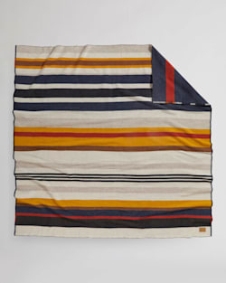 BRIDGER STRIPE BLANKET IN NAVY CASCADE STRIPE image number 1