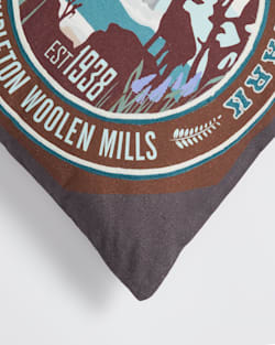 ALTERNATE VIEW OF OLYMPIC NATIONAL PARK PATCH PILLOW IN GRAY image number 2