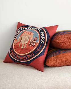 ALTERNATE VIEW OF ZION NATIONAL PARK QUILTED PILLOW IN RED MULTI image number 4