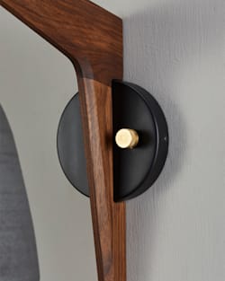 ALTERNATE VIEW OF PARK SLOPE CERAMIC WIRED SCONCE IN MATTE BLACK image number 3