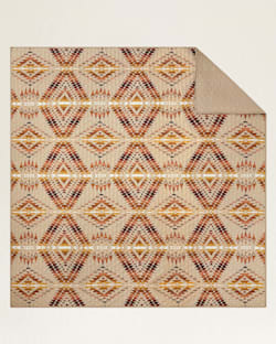 MISSION TRAILS PRINTED COVERLET SET IN TAN MULTI image number 1