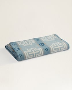 FOLDED VIEW OF SAN MARINO ORGANIC COTTON BLANKET IN SHALE image number 4
