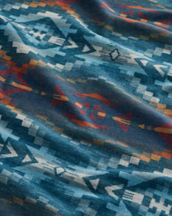 ALTERNATE VIEW OF CARICO LAKE ORGANIC COTTON BLANKET IN MARINE image number 2
