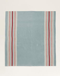 ALTERNATE VIEW OF CARICO LAKE/STRIPE ORGANIC COTTON THROW GIFT PACK IN MARINE/SHALE image number 3