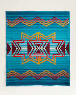 MANY NATIONS BLANKET IN TURQUOISE MULTI image number 1