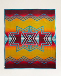 ALTERNATE VIEW OF MANY NATIONS BLANKET IN TURQUOISE MULTI image number 2