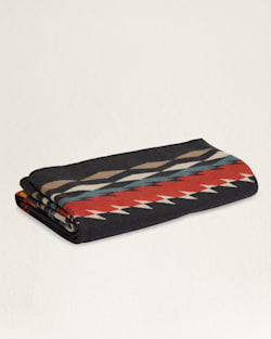 ALTERNATE VIEW OF BRIDGE CREEK KNIT THROW IN BLACK image number 3