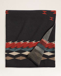 ALTERNATE VIEW OF BRIDGE CREEK KNIT THROW IN BLACK image number 4