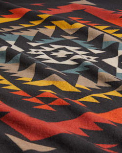 ALTERNATE VIEW OF BRIDGE CREEK KNIT THROW IN BLACK image number 5