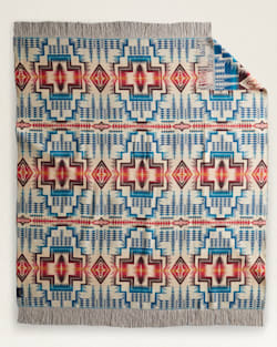 ALTERNATE VIEW OF HARDING STAR FRINGED THROW IN ROYAL BLUE image number 2
