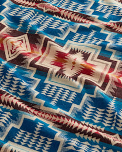 ALTERNATE VIEW OF HARDING STAR FRINGED THROW IN ROYAL BLUE image number 3