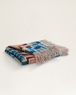 ALTERNATE VIEW OF HARDING STAR FRINGED THROW IN ROYAL BLUE image number 4