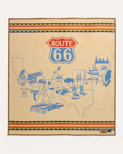 ALTERNATE VIEW OF ROUTE 66 100TH ANNIVERSARY BLANKET IN MULTI image number 3