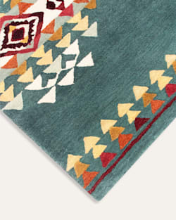 ALTERNATE VIEW OF HIGHLAND PEAK RUG IN TEAL image number 2