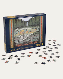 ALTERNATE VIEW OF SALMON FALLS 1000 PIECE PUZZLE IN MULTI image number 2