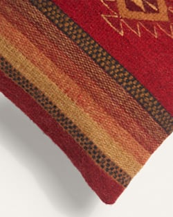 ALTERNATE VIEW OF EMBERS LUMBAR PILLOW IN RED image number 3