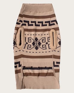 ALTERNATE VIEW OF WESTERLEY PET SWEATER IN TAN/BROWN image number 3
